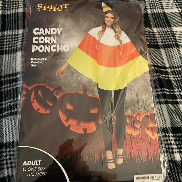Candy Corn Costume Poncho - Picture 1 of 3